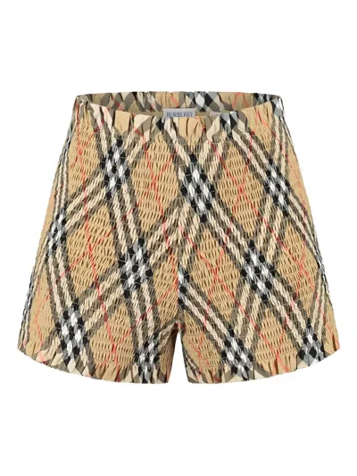 Burberry Kids' Cotton Shorts In Neutral