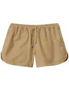 Burberry Cotton Shorts Drawstring Waistband In Neutrals
