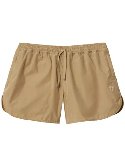 Burberry Cotton Shorts Drawstring Waistband In Beige