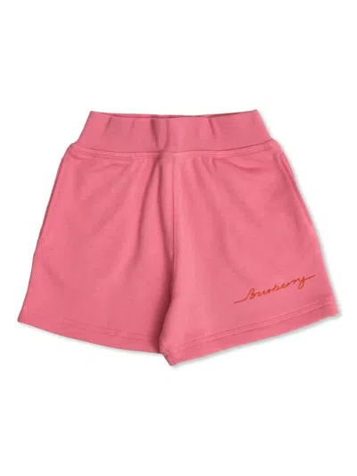 Burberry Kids' Cotton Shorts In Pink