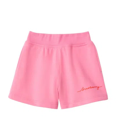 Burberry Cotton Shorts In Pink