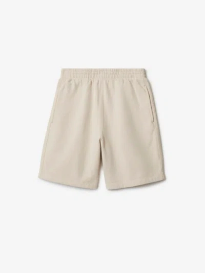 Burberry Cotton Shorts In Neutral