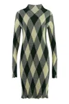 Burberry Cotton-silk Blend Dress In Green