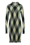 Burberry Cotton-silk Blend Dress In Green
