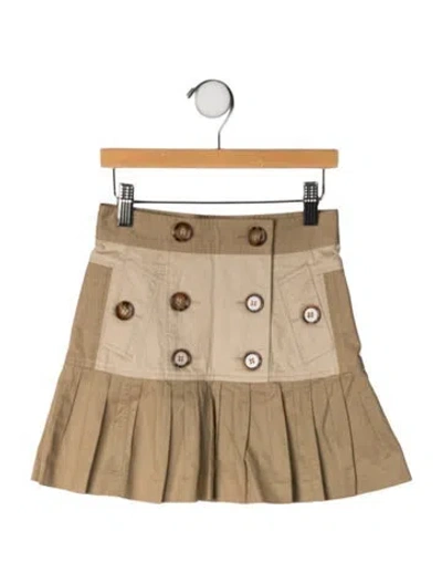 Pre-owned Burberry Babies' Cotton Skirt W/tags In Neutrals