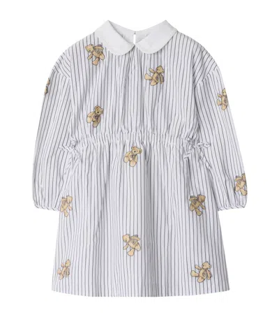 BURBERRY COTTON STRIPE THOMAS BEAR DRESS