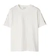 Burberry Cotton Stripe-trim Ekd T-shirt In White