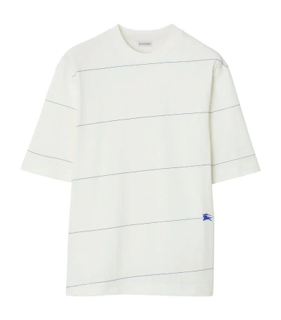 Burberry Cotton Striped T-shirt In White