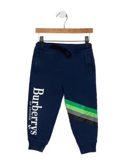 Pre-owned Burberry Babies' Cotton Sweatpants In Blue