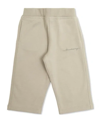 Burberry Cotton Sweatpants In Nude