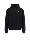 Burberry Cotton Sweatshirt With Logo Embroidery In Black
