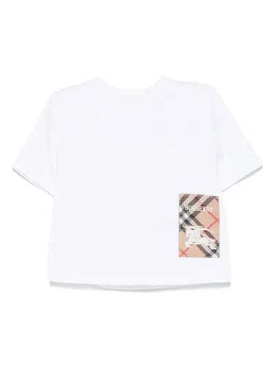 Burberry Babies' Cotton T-shirt In White