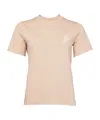 Burberry Women Peach Cotton T-shirt In Beige