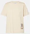 Burberry Beige T-shirt With Logo Application On The Front In Cotton Woman In Beige