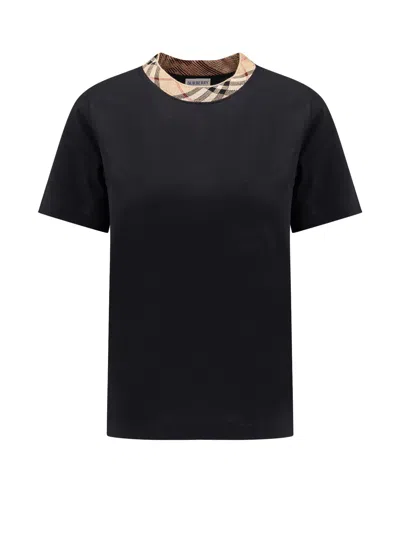 Burberry Cotton T-shirt In Black
