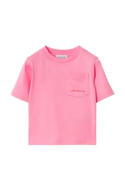 Burberry Babies'  Cotton T-shirt In Blossom