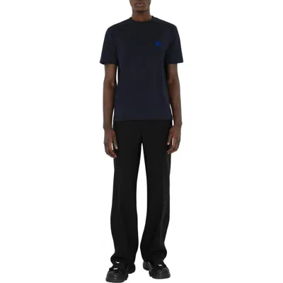 Burberry Cotton T-shirt In Blue