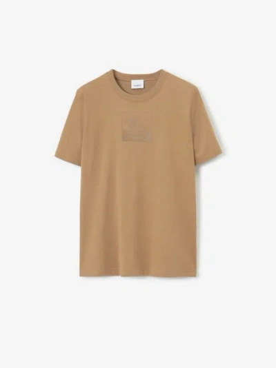 Burberry Cotton T-shirt In Camel