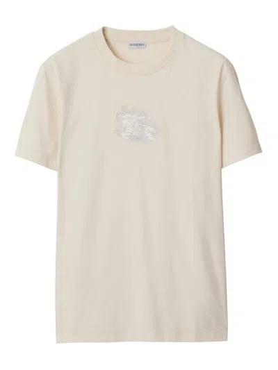 Burberry Paisley Ekd Cotton T-shirt In Tundra