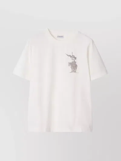 Burberry Cotton T-shirt Featuring Ekd In White