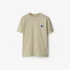 Burberry Ekd-embroidered Cotton T-shirt In Lichen