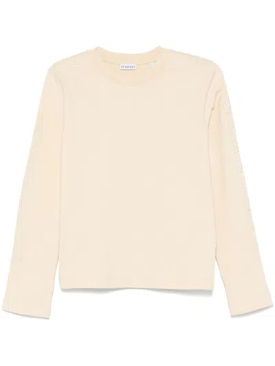 Burberry Cotton T-shirt In Neutrals