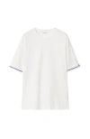 Burberry Woman T-shirt White Size M Cotton In Rain