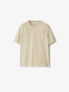 Burberry Equestrian Knight-patch Cotton T-shirt In Safari