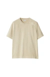 Burberry Equestrian Knight-patch Cotton T-shirt In Safari