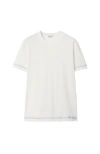 Burberry Embroidered Signature Logo T-shirt In White