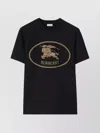 Burberry Cotton T-shirt With Knight Stamp In Black
