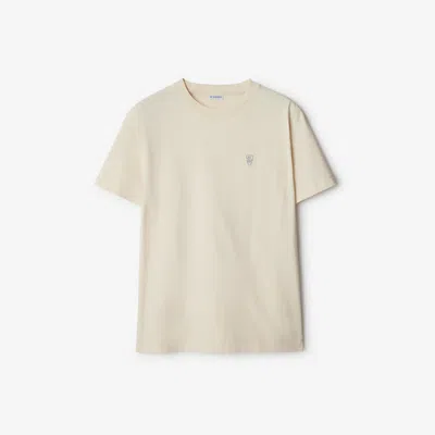 Burberry Men's B Shield Embroidery Cotton Jersey T-shirt In Brown