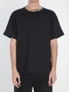 Burberry Mens Check-print Short-sleeves Cotton-jersey T-shirt Black Xl