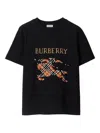 Burberry Cotton T-shirt With Cross Stitch Ekd In Black