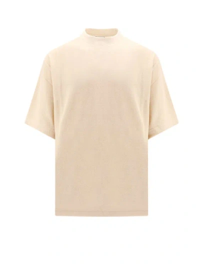 Burberry Cotton T-shirt With Ekd Print In Neutrals