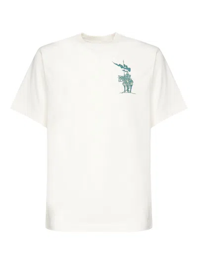 Burberry Equestrian Knight Logo Cotton T-shirt In Nude