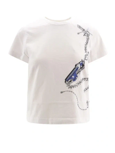 Burberry Cotton T-shirt With Frontal Logo In White