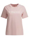 Burberry Cotton T-shirt With Logo T-shirts Pink In Pink