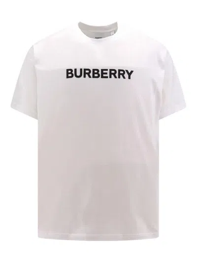 Burberry Logo Print Cotton Oversized T-shirt In White
