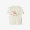 Burberry T-shirt In Cotone Con Knight Stamp