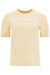 Burberry Tshirt With Paisley Logo In Neutro