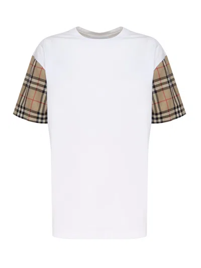 Burberry Oversized Vintage Check T-shirt In White