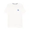 Burberry Mens Salt Ekd-embroidered Short-sleeve Cotton-jersey T-shirt
