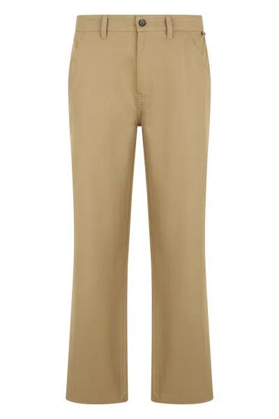 Burberry Cotton Tailored Trousers In Brown