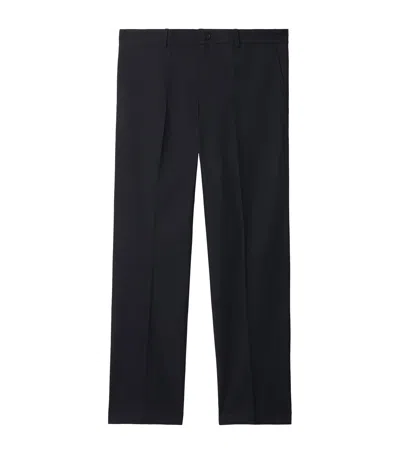 Burberry Cotton Tailored Trousers In Black