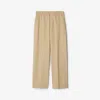 Burberry Cotton Tailored Trousers In Brown