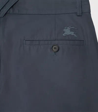 Burberry Cotton Tailored Trousers In Gray