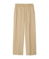 Burberry Cotton Tailored Trousers In Neutral