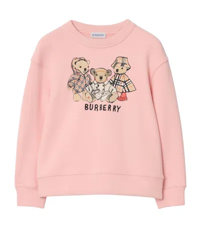 Burberry Kids' Cotton Thomas Bear And Friends Sweatshirt In Pink