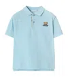 Burberry Cotton Thomas Bear Polo Shirt In Blue